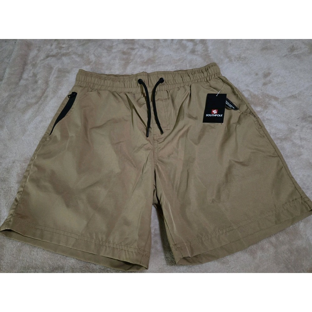 Southpole Khaki Shorts Men M‎ Drawstrings Zipper Pocket Outdoor Active